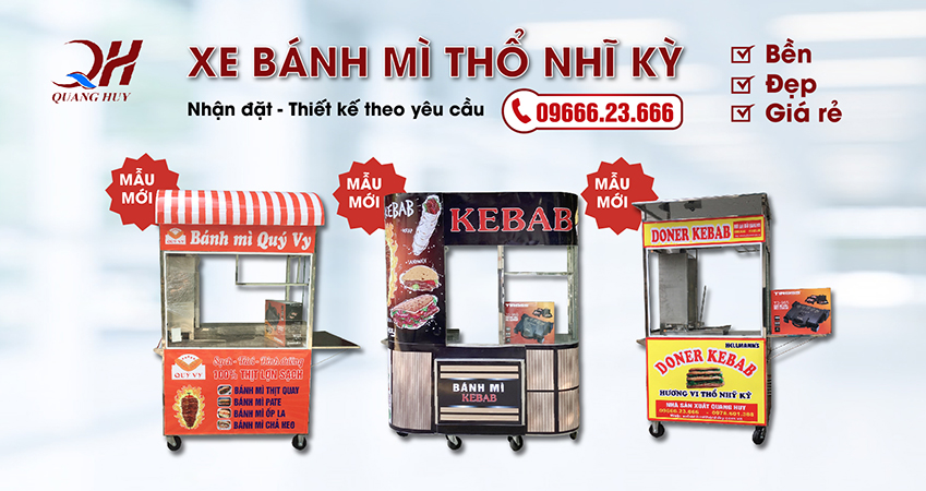 Những mẫu xe đẩy bán bánh mì giá rẻ mới nhất năm 2020