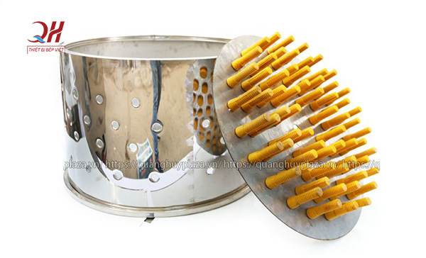 Mâm xoay gắn núm cao su máy vặt lông gà vịt