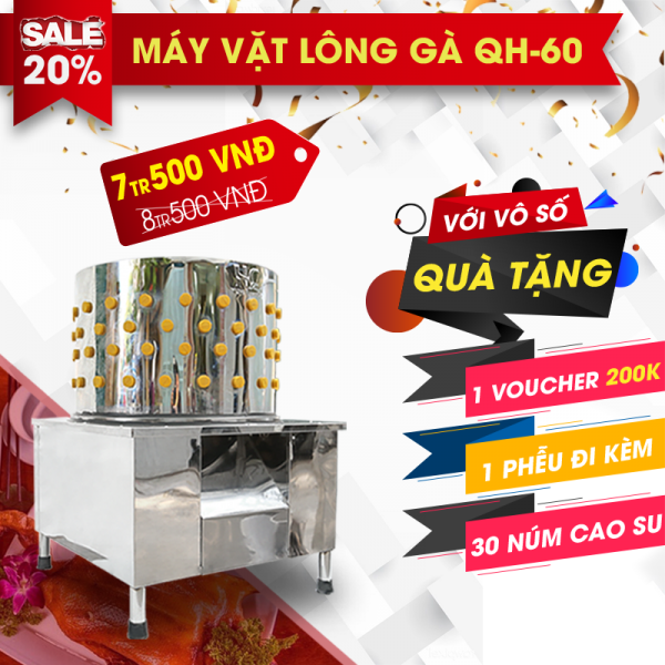 Ưu đãi khi mua máy vặt lông gà Quang Huy