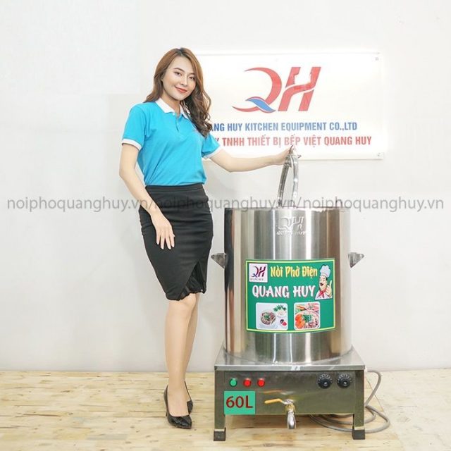 Quang Huy địa chỉ sản xuất đồng phân phối nồi phở điện 60l uy tín