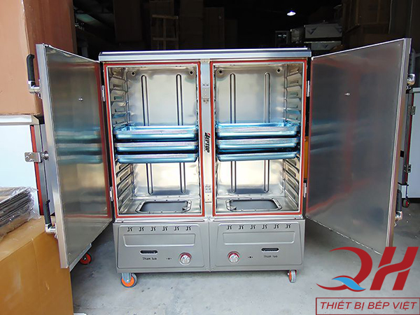 Tủ hấp cơm công nghiệp 24 khay của Quang Huy