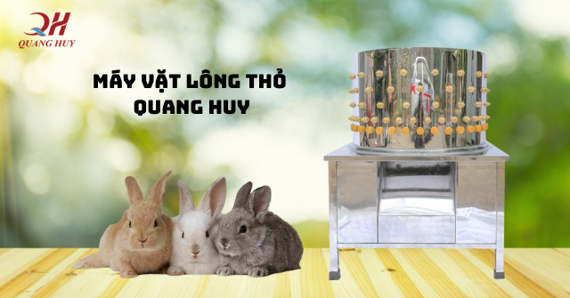 Máy vặt lông thỏ Quang Huy, làm thịt thỏ nhanh chóng
