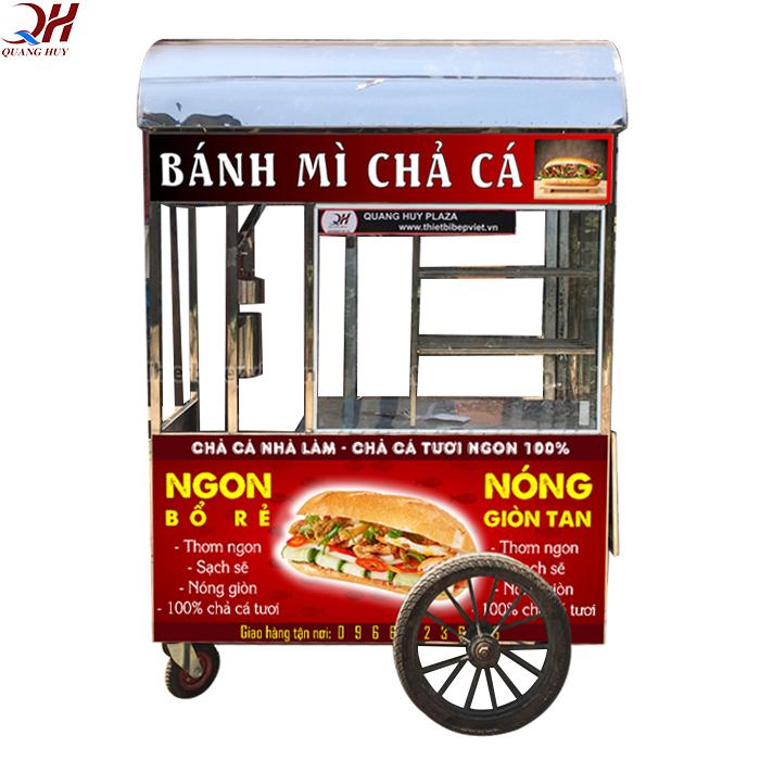 Xe bánh mì chả cá 1m8 được sản xuất và phân phối bởi Quang Huy