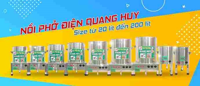 Các mẫu nồi nấu phở điện dung tích từ 20 đến 200l