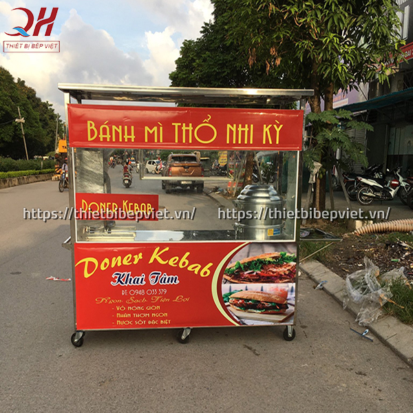 Xe bán xôi bán bánh mì thổ nhĩ kỳ 2m do Quang Huy sản xuất