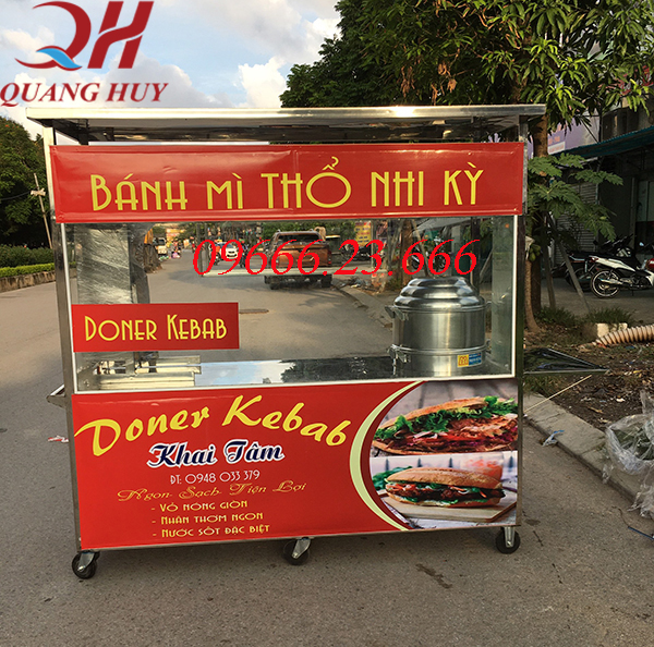 Xe bán xôi bán bánh mì 2m được sản xuất và phân phối bởi Quang Huy