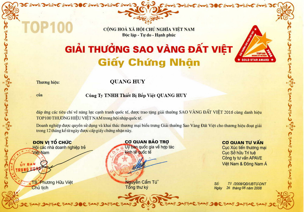 Quang Huy là công ty hàng đầu về thiết bị bếp