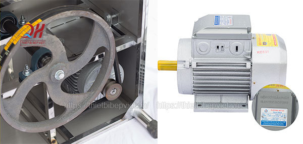 Chi tiết máy khoang dưới Moto máy vặt lông gà Quang Huy