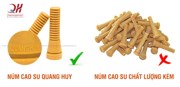 So sánh núm cao su máy vặt lông gà Quang Huy và loại tổng hợp