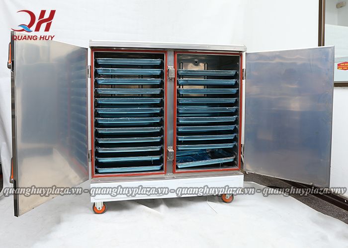 Sản phẩm tủ nấu cơm công nghiệp 24 khay bằng điện Giới thiệu tủ nấu cơm công nghiệp 24 khay