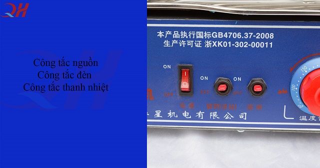 Hệ thống đèn báo sáng và nút nguồn 