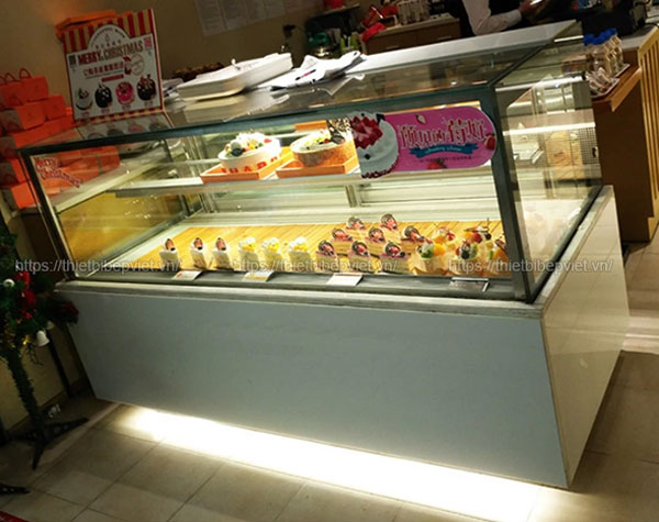 Tủ bánh kem để bàn mini vuông 1m2 quang huy