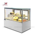 Tủ trưng bày bánh kem để bàn kính vuông 90cm 2 tầng