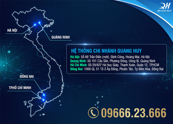 Chi nhánh của Quang Huy trên toàn quốc
