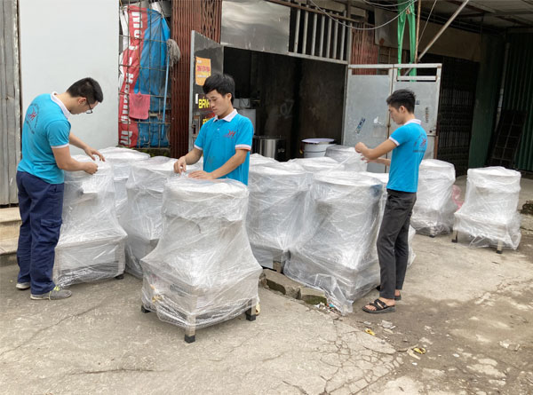 Xưởng sản xuất nồi điện nấu phở Inox Quang Huy