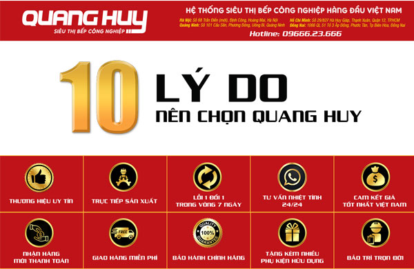 10 lý do nên mua sản phẩm của Quang Huy
