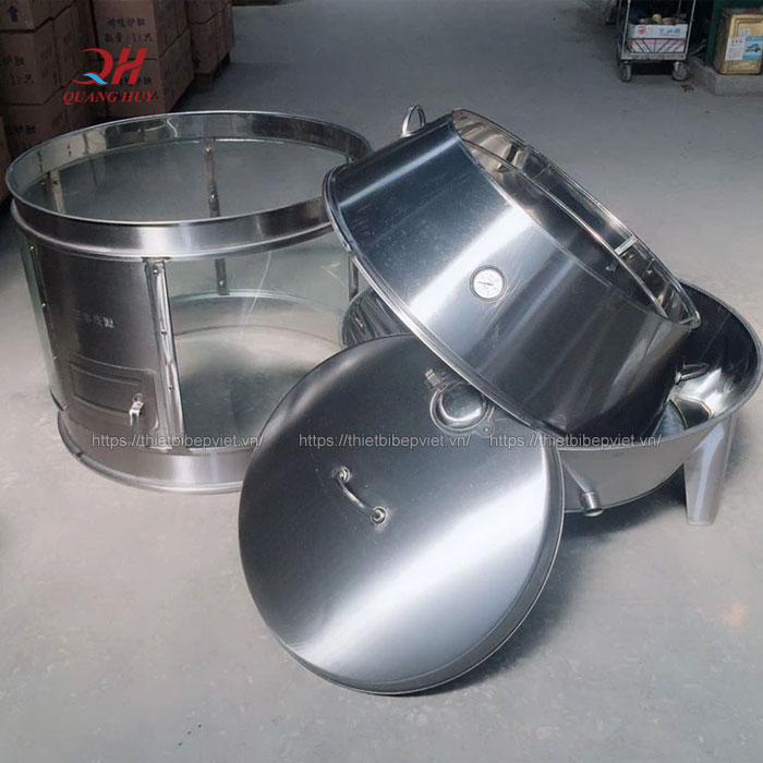 Lò quay vịt bằng than 80cm có kính