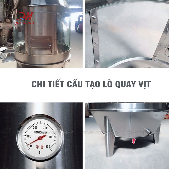 Chi tiết lò quay gà vịt bằng than