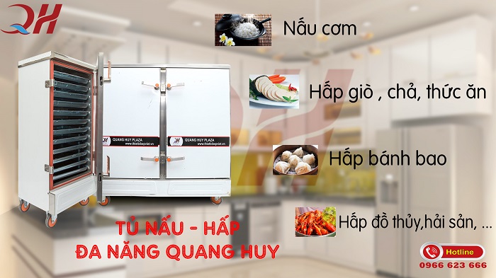 Tủ hấp bánh bao Quang Huy