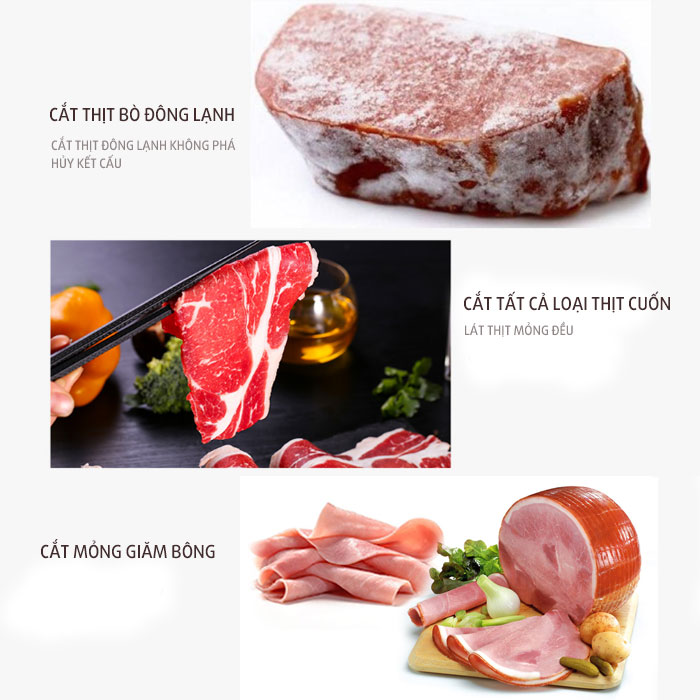 Ứng dụng máy cắt thịt bò QH-250 Quang Huy