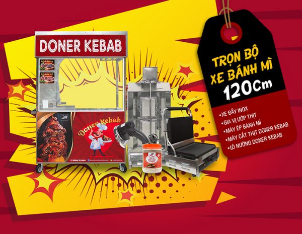 Trọn bộ xe bánh mì Doner Kebab gồm có những gì?