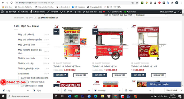 Liên hệ đặt mua tại website bán hàng của Quang Huy