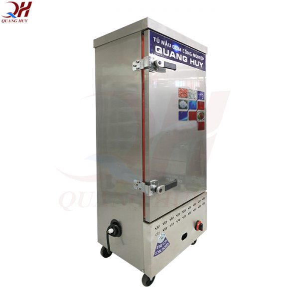 Tủ cơm công nghiệp 10 khay gas + điện tích hợp thông minh
