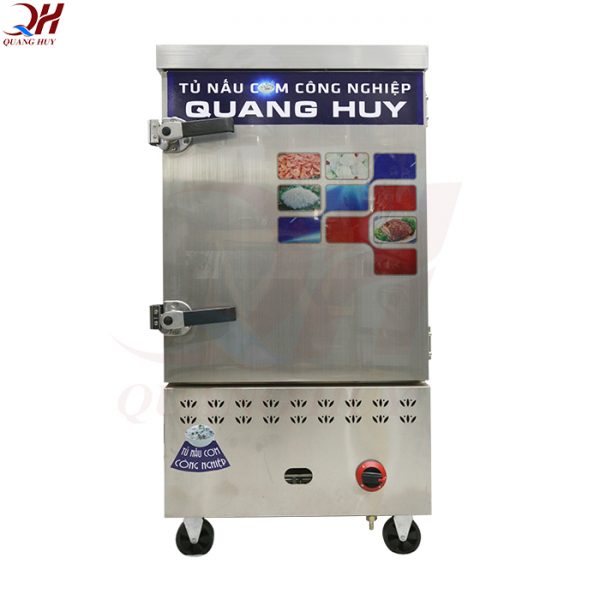 Tủ nấu cơm 8 khay điện + gas tích hợp của Quang Huy