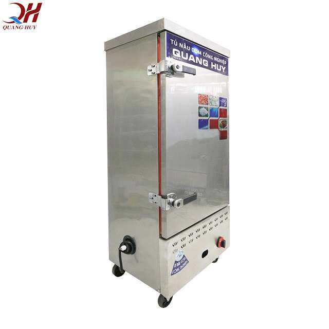 Tủ nấu cơm 12 khay có thể linh hoạt sử dụng điện gas