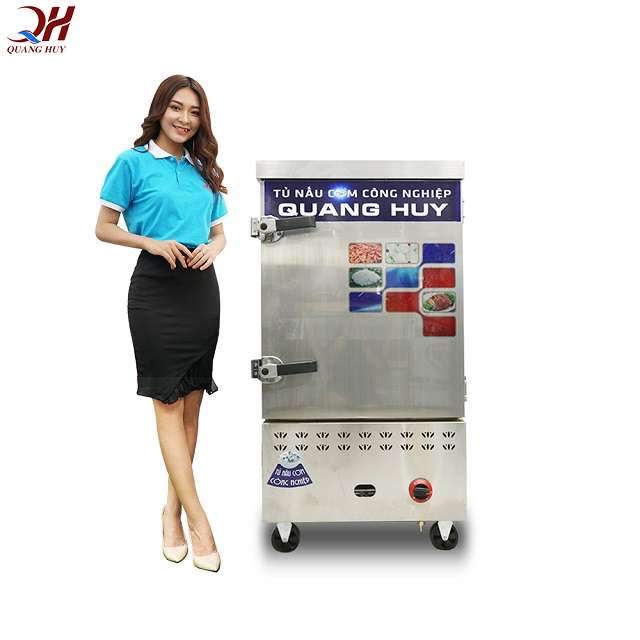 Quang Huy địa chỉ phân phối tủ nấu cơm 8 khay điện gas uy tín