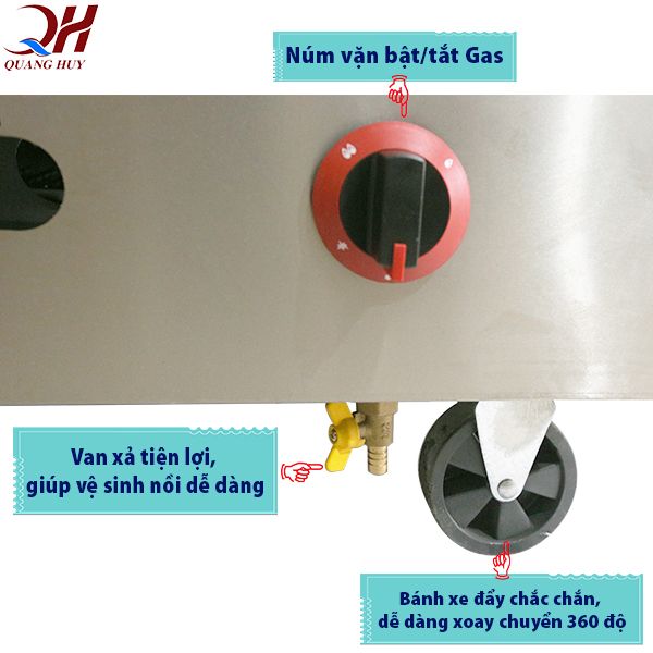Chi tiết các bộ phận dưới đáy tủ cơm