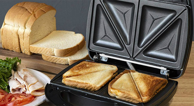 Sử dụng máy ép nóng bánh mì để làm nóng bánh mì Sử dụng máy ép nóng bánh mì để làm nóng bánh mì