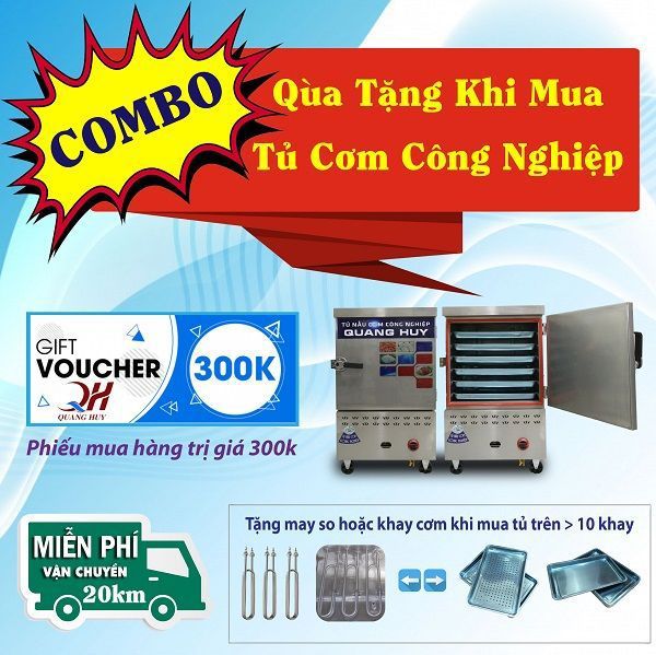 Ưu đãi khi mua tủ hấp cơm công nghiệp