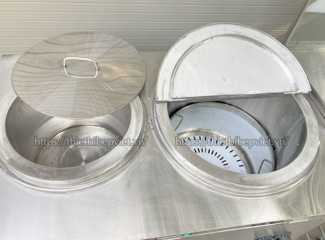 Dung tích nồi điện nấu hủ tiếu ngay trên xe