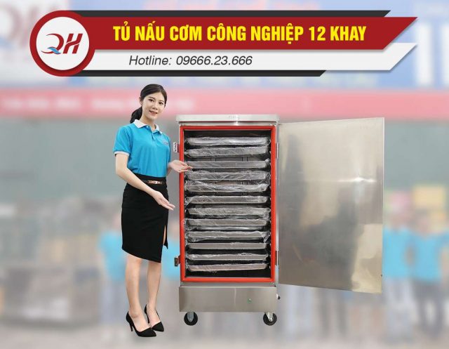 Nguyên lý hoạt động tủ nấu cơm 12 khay điện