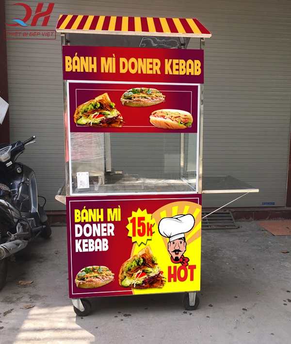 Thiết kế tủ kính nhỏ bán bánh mì