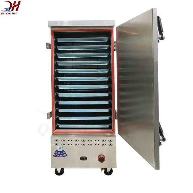 Tủ cơm công nghiệp 10 khay có thể nấu lên đến 30kg / 1 mẻ