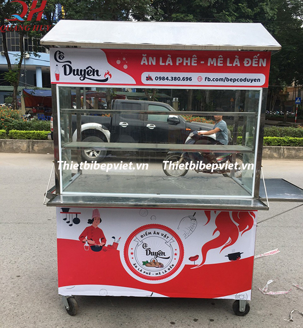 Mẫu xe bán đồ ăn vặt mới nhất năm 2021 do Quang Huy sản xuất và phân phối