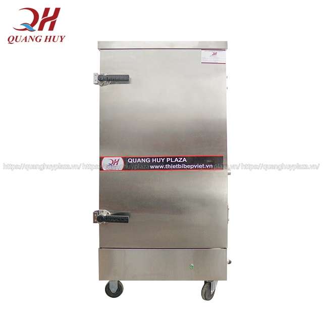 Tủ nấu cơm 12 khay điện inox 3 lớp cách nhiệt