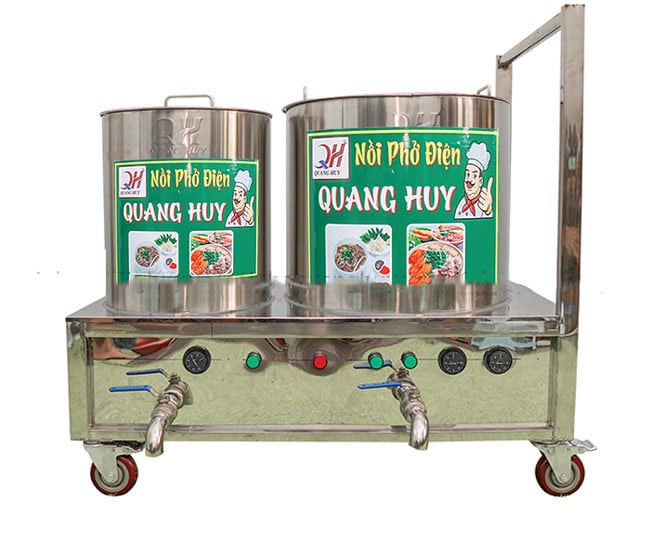 Xe đẩy 2 nồi phở Quang Huy