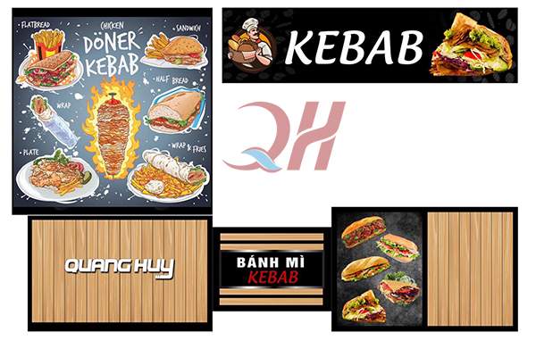 Quang Huy hỗ trợ thiết kế decal xe bánh mì kebab