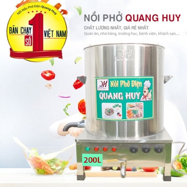 Nồi nấu phở 200 lít chính hãng tại Quang Huy