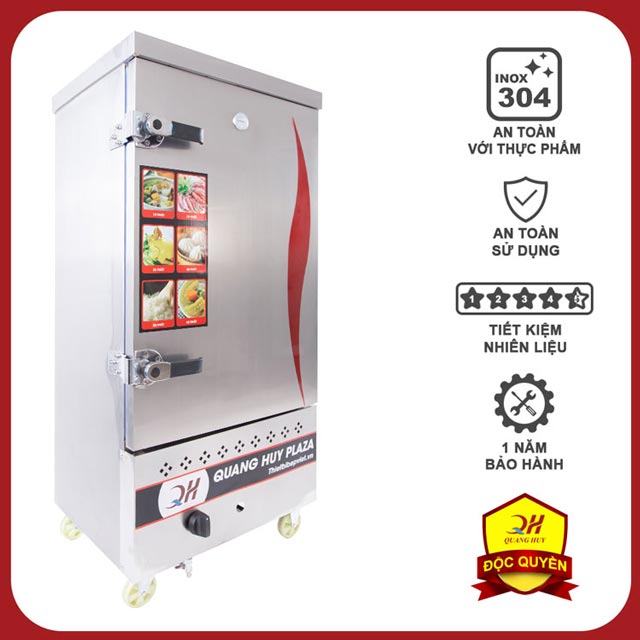 Tủ nấu cơm 12 khay điện gas