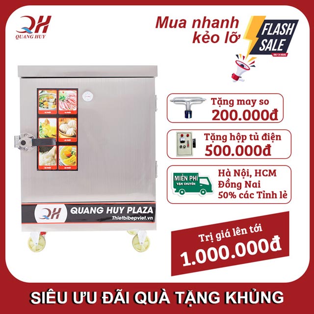 Tủ nấu cơm 6 khay điện Quang Huy