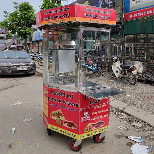 Xe bánh mì lục giá Quang Huy giá rẻ