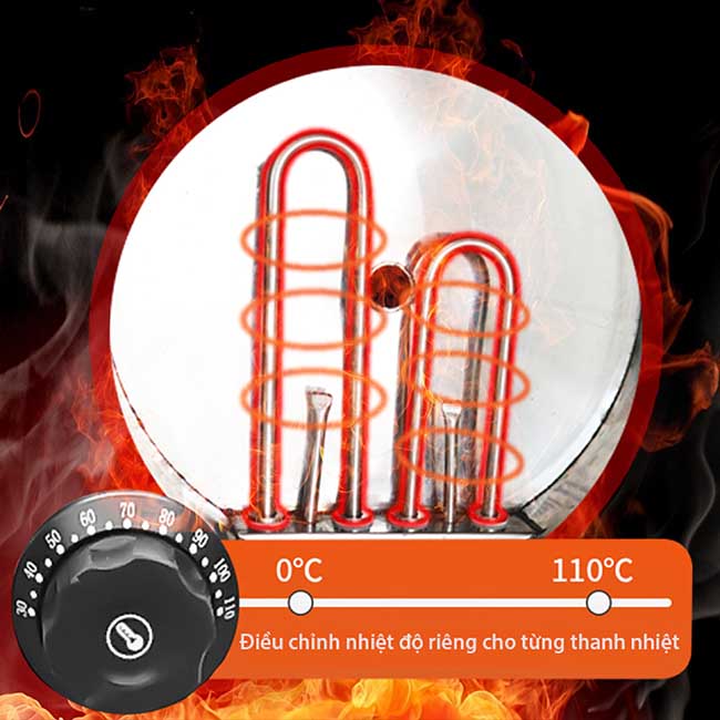 Nồi được trang bị thanh nhiệt/ m&acirc;m nhiệt c&ocirc;ng suất lớn 