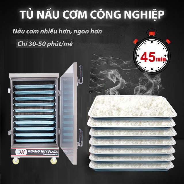 Giá tủ cơm điện 10 khay Quang Huy rẻ nhất