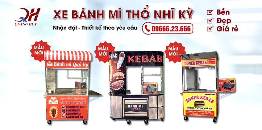Mẫu xe bánh mì Quang Huy mới nhất hiện nay