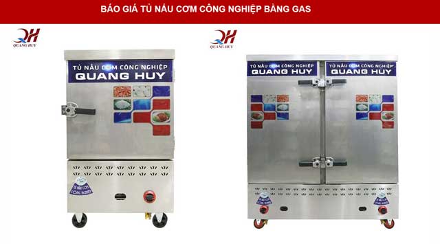 Bảng giá tủ nấu cơm công nghiệp bằng Gas mới nhất hiện nay