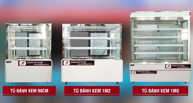 Giá bán tủ bánh kem phụ thuộc nhiều yếu tố như mẫu mã, kích thước